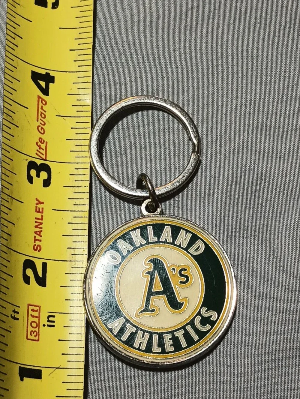 Oakland Athletics Enamel Keychain 1990's